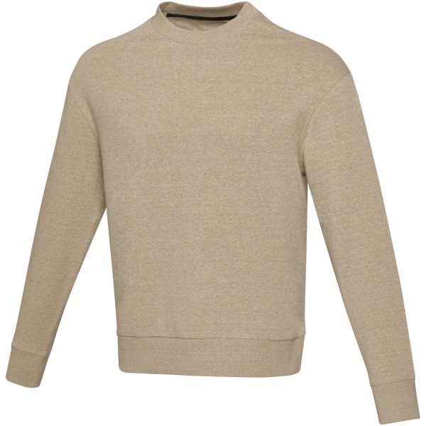 Jet sweter unisex Aware™ z okrągłym dekoltem z materiałów z recyklingu P101296C jasny brązowy