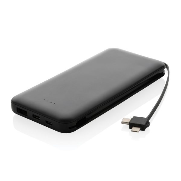 Power bank 10000 mAh Lockhart, zintegrowane kable P054845X