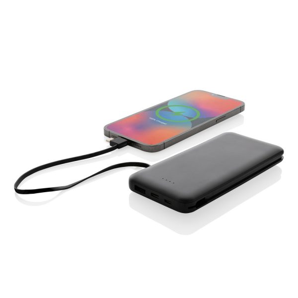 Power bank 10000 mAh Lockhart, zintegrowane kable P054845X