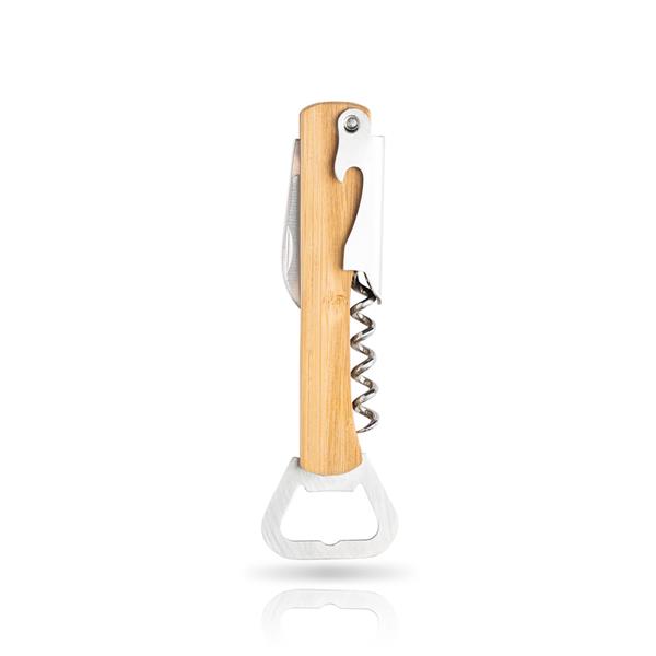 Otwieracz do butelek z bambusową rączką / Bamboo Opknife P090558P