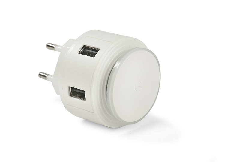 Ładowarka sieciowa USB z lampką nocną NOTTO P001840A AS-09135-01