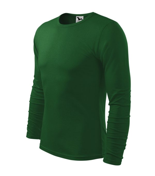 Koszulka męska Fit-T LS P025055F zieleń butelkowa