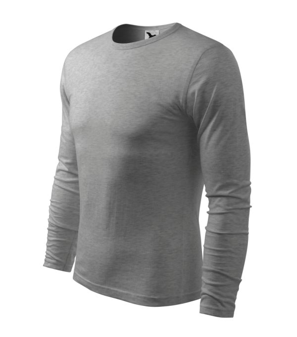 Koszulka męska Fit-T LS P025055F ciemnoszary melanż