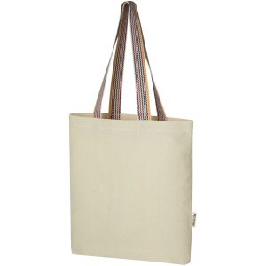 Rainbow torba na zakupy o pojemności 5 l z bawełny z recyklingu o gramaturze 180 g/m² P075607C PFC-12064206