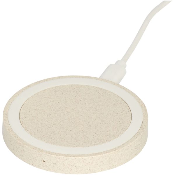 Bezprzewodowa ładowarka indukcyjna Naka o mocy 5 W ze słomy pszenicznej P073446C