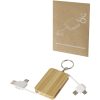 Reel chowany kabel do ładowania 6 w 1 w formie bambusowego breloka P076703C
