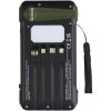 Soldy powerbank solarny o pojemności 10 000 mAh z dynamem wykonany z tworzyw sztucznych pochodzących z recyklingu z certyfika P076870C