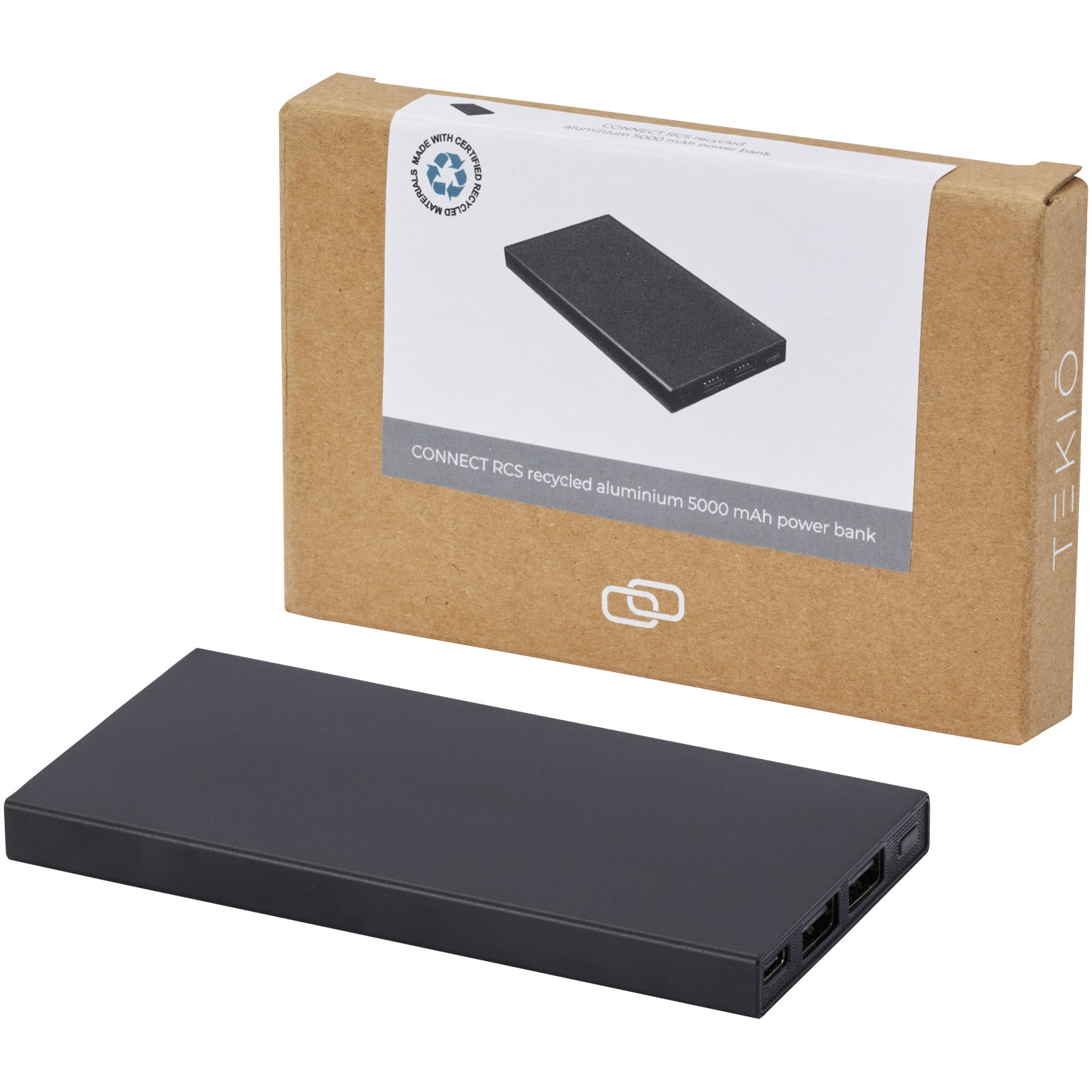 Connect powerbank o pojemności 5000 mAh z aluminium pochodzącego z recyklingu  P076872C PFC-12434990