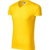 Koszulka męska Slim Fit V-neck P026426F żółty