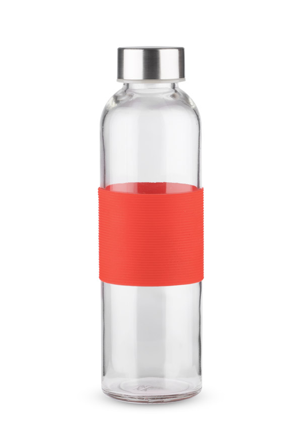 Butelka szklana GLASSI 510 ml P001887A czerwony
