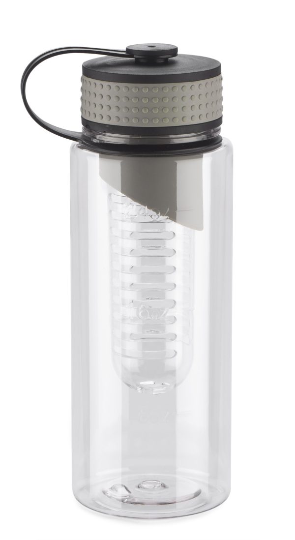 Bidon z wkładem na owoce FRUGT 800 ml P049097A popielaty