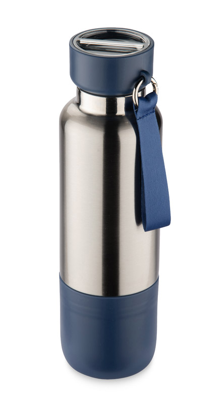 Butelka termiczna ze smyczką RON 500 ml P084812A granatowy