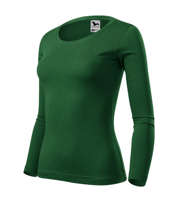 Koszulka damska Fit-T LS P029917F zieleń butelkowa