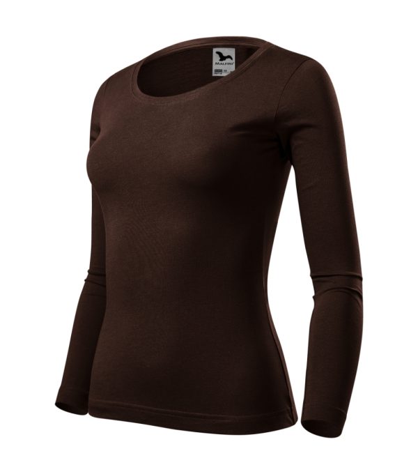 Koszulka damska Fit-T LS P029917F kawowy