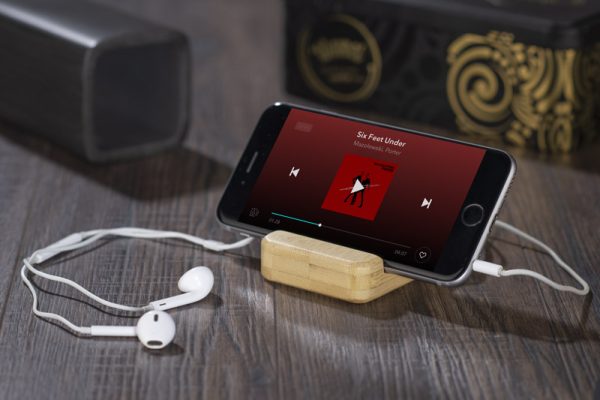 Bambusowy stojak na telefon TILE P002289A