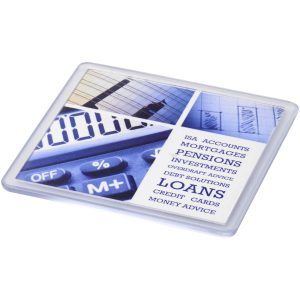 Kwadratowa podkładka Ellison wykonana z tworzywa sztucznego z papierową wkładką P097846C PFC-21051300