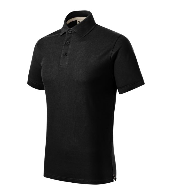 Koszulka polo męska Prime (GOTS) P084728F czarny