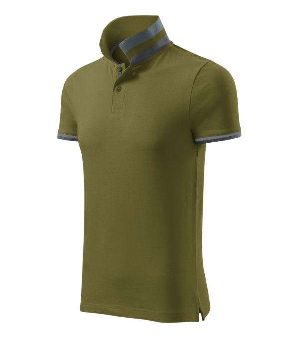 Koszulka polo męska Collar Up P025328F zieleń avocado