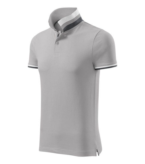 Koszulka polo męska Collar Up P025328F silver gray