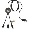 SCX.design C36 przedłużany kabel do ładowania z podświetlanym logo 3-w-1 rPET i z okrągłą bambusową obudową P075796C