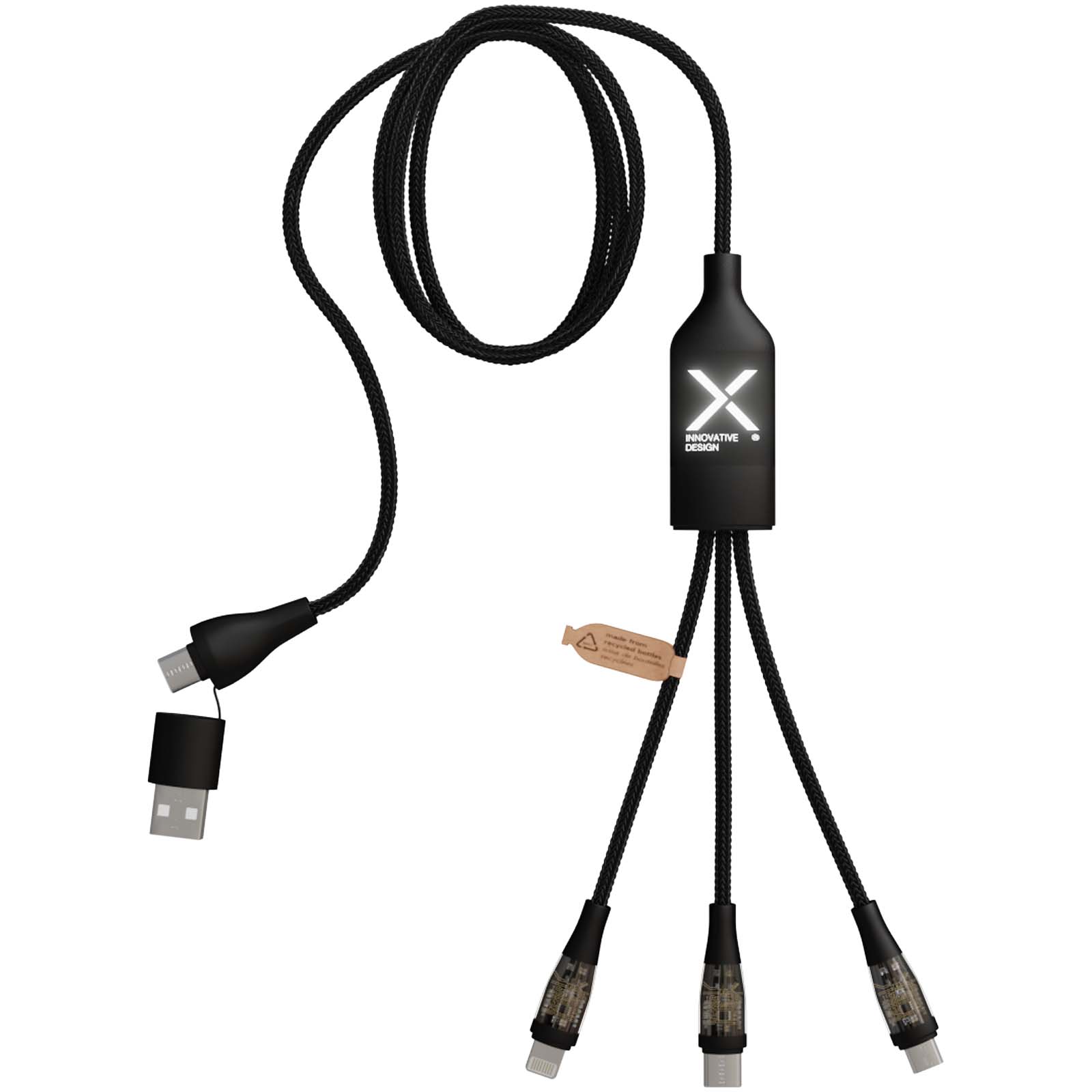 SCX.design C50 kabel szybkiego ładowania 5 w 1 o mocy 100 W/5 A z wyświetlaczem cyfrowym P099979C PFC-2PX16290
