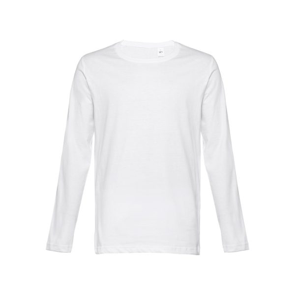 THC BUCHAREST WH. Męski bawełniany T-shirt z długim rękawem P032745S