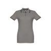 THC ROME WOMEN. Damski slim fit polo t-shirt P033187S szary