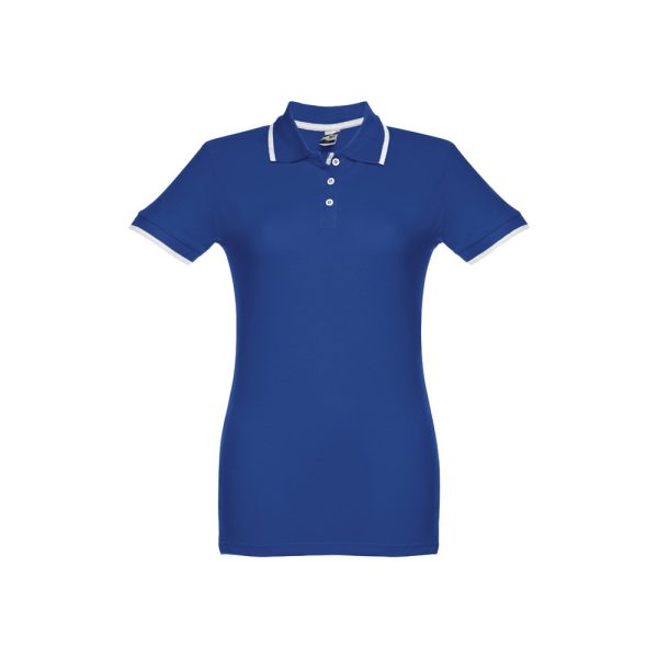 THC ROME WOMEN. Damski slim fit polo t-shirt P033187S szafirowy