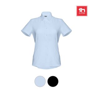 THC LONDON WOMEN. Damska koszula oxford z krótkim rękawem P033402S ST-30158-W
