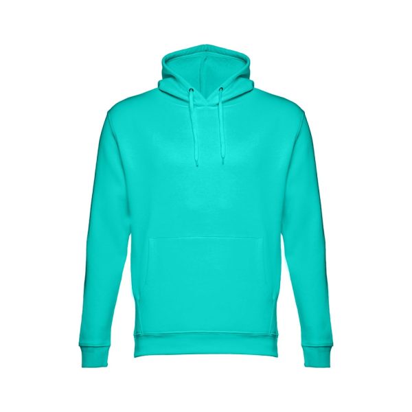 THC PHOENIX. Bluza (unisex) z kapturem z bawełny i poliestru P033468S turkusowa zieleń