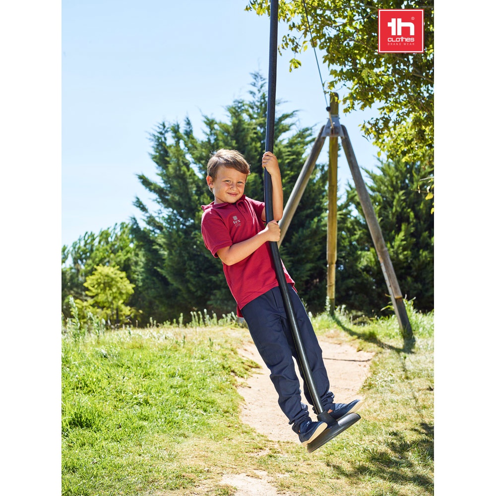 THC ADAM KIDS. Bawełniana koszulka polo z krótkim rękawem dla dzieci (unisex) P033900S ST-30173-W