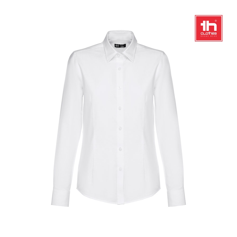 THC TOKYO WOMEN WH. Damska koszula oxford z długim rękawem. Kolor biały P034320S ST-30197-W
