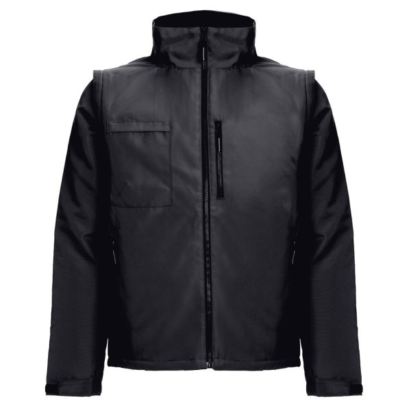 THC ASTANA. Wyściełana kurtka poliestrowa (unisex) P034545S czarny
