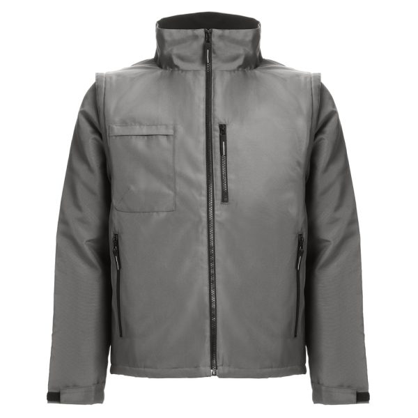 THC ASTANA. Wyściełana kurtka poliestrowa (unisex) P034545S szary