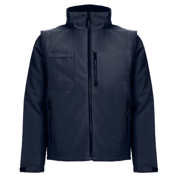 THC ASTANA. Wyściełana kurtka poliestrowa (unisex) P034545S granatowy