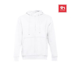 THC AMSTERDAM WH. Męska bluza z kapturem i pełnym zamkiem P040621S ST-30256-W