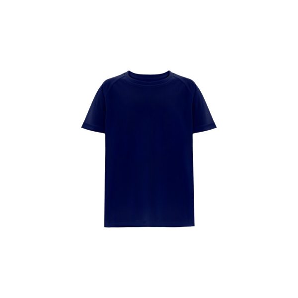 THC MOVE KIDS. T-shirt poliestrowy z krótkim rękawem dla dzieci P046261S granatowy