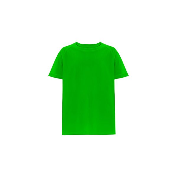 THC MOVE KIDS. T-shirt poliestrowy z krótkim rękawem dla dzieci P046261S limonkowy zielony