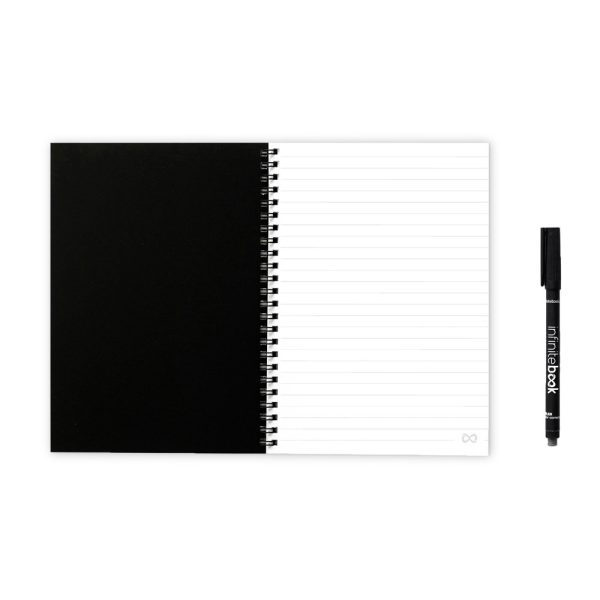 INFINITEBOOK LINED A5. Infinitebook z elastyczną okładką i 15 stronami do tablicy w linie P083909S