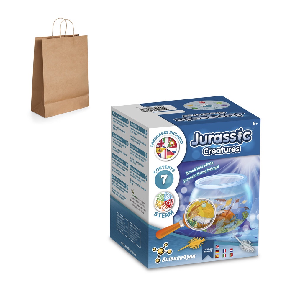 Jurassic Pets Kit II. Gra edukacyjna dostarczana z papierową torebką prezentową (115 g/m²), wykonany z materiałów z certyfikatem FSC™ i innych kontrolowanych materiałów P066857S ST-35829-160