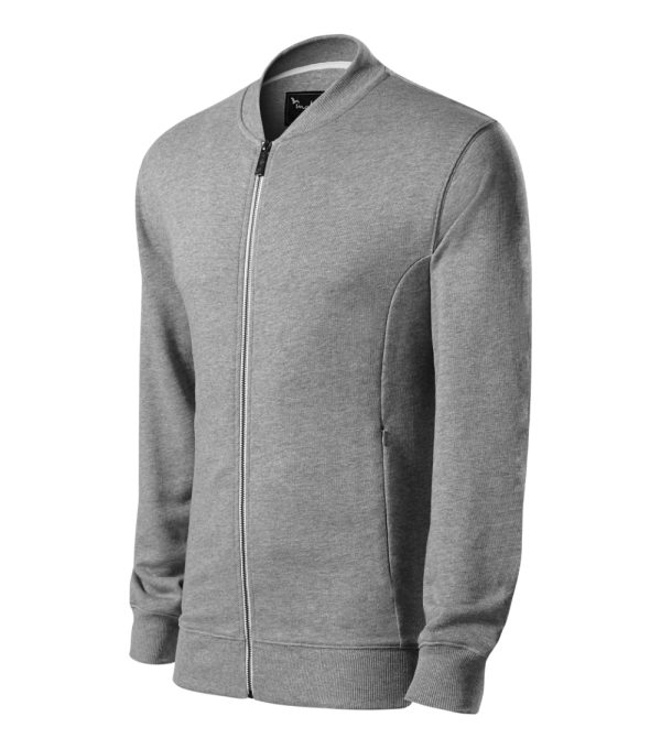 Bluza męska Bomber P028008F ciemnoszary melanż