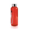 Butelka RPET 500ml, z metalową zakrętką i uchwytem P093444P czerwony