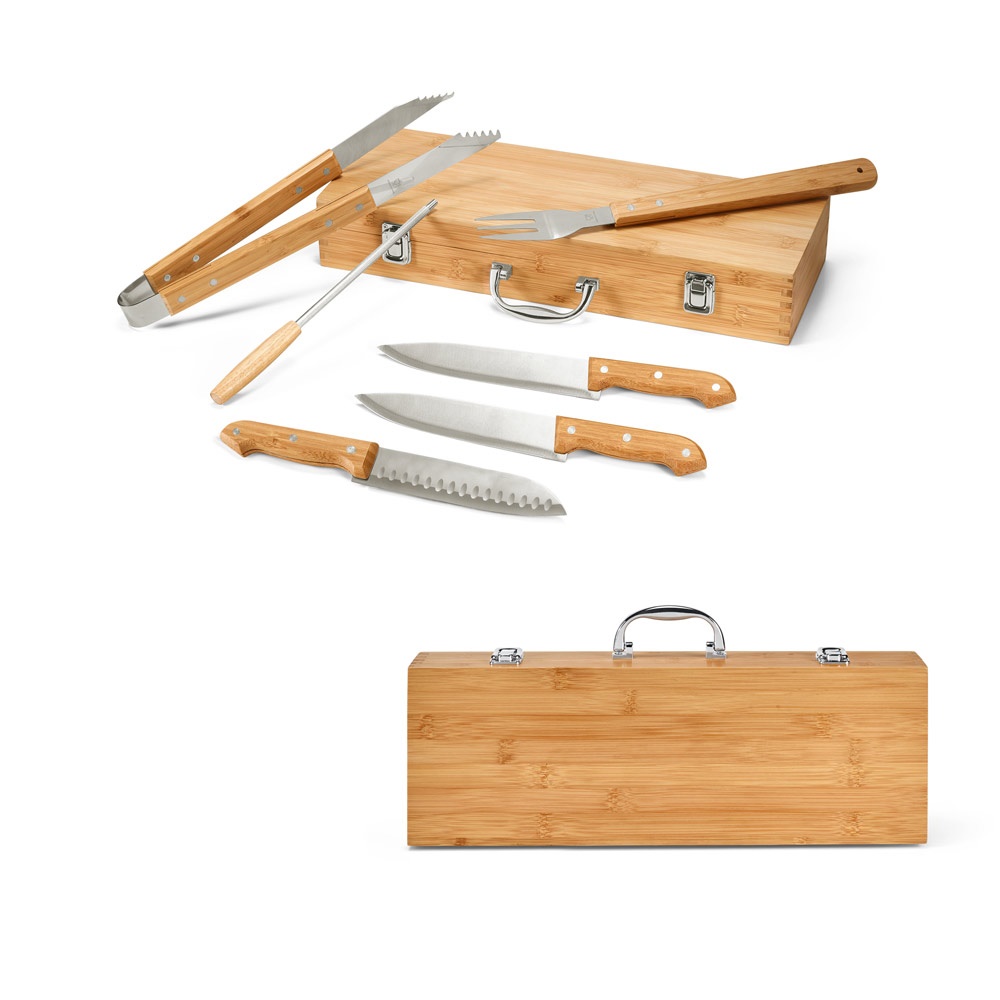 KABSA. Zestaw do grillowania dostarczany w bambusowym etui P040877S ST-53844-160