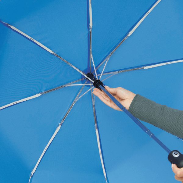Automatyczny, wiatroodporny, kieszonkowy parasol BORA P004092I błękitny