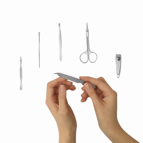 Elegancki zestaw do manicure DENISE P003644I beżowy