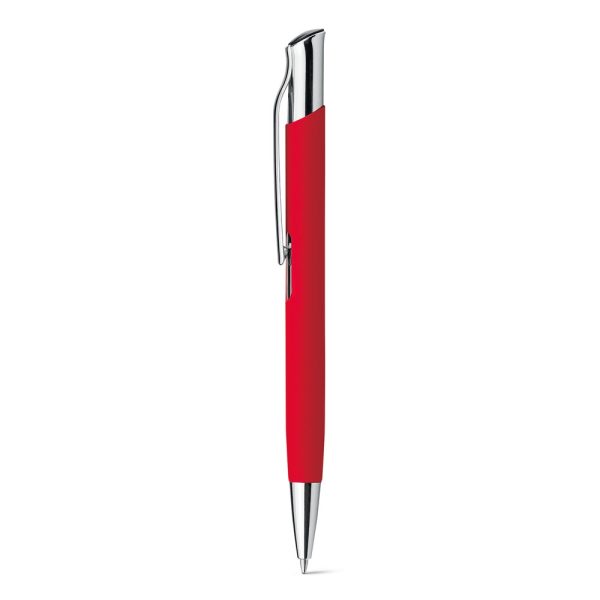 OLAF SOFT. Aluminiowy długopis z gumowymi wykończeniami P035416S czerwony