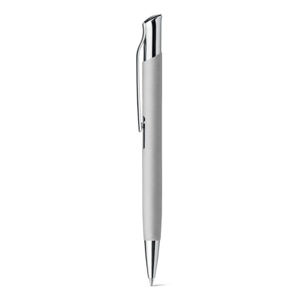 OLAF SOFT. Aluminiowy długopis z gumowymi wykończeniami P035416S satynowy srebrny