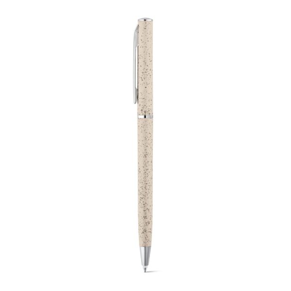 DEVIN. Długopis z włókna słomy pszenicznej i ABS z mechanizmem obrotowym P035436S jasny naturalny