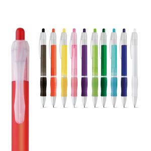 SLIM. Długopis antypoślizgowym z ABS z klipsem P035498S ST-91247-W