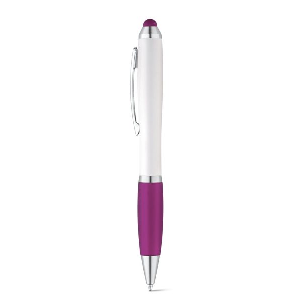 SANS. Długopis z mechanizmem obrotowym i metalowym klipsem P035723S purpurowy